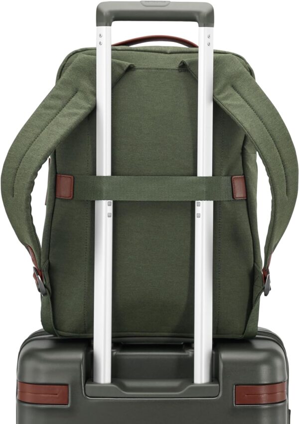 Samsonite Virtuosa Carry-On Travel Backpack with Padded Laptop Sleeve, Pine Green - Image 4