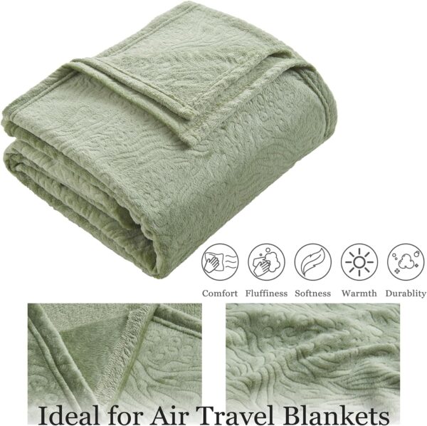 Travel Blanket Airplane Compact - 2 in 1 Airplane Travel Accessory, from Airplane Blanket to Travel Pillow, with Luggage Strap, Soft Handles and Security Pockets - Image 4