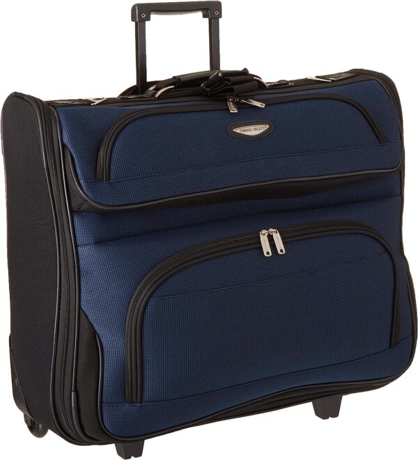 Travel Select Amsterdam Expandable Rolling Upright Luggage, Navy, Garment Bag