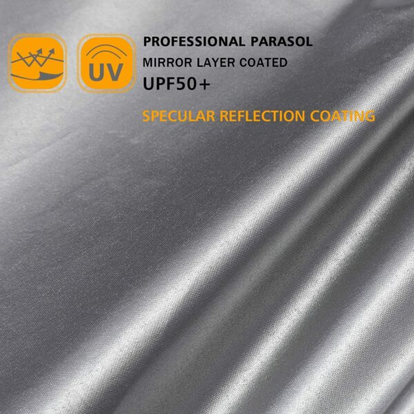 G4Free UPF 50+ UV Protection Travel Umbrella 42/46 Inch Windproof Silver Coating Sun Blocking Umbrella - Image 6