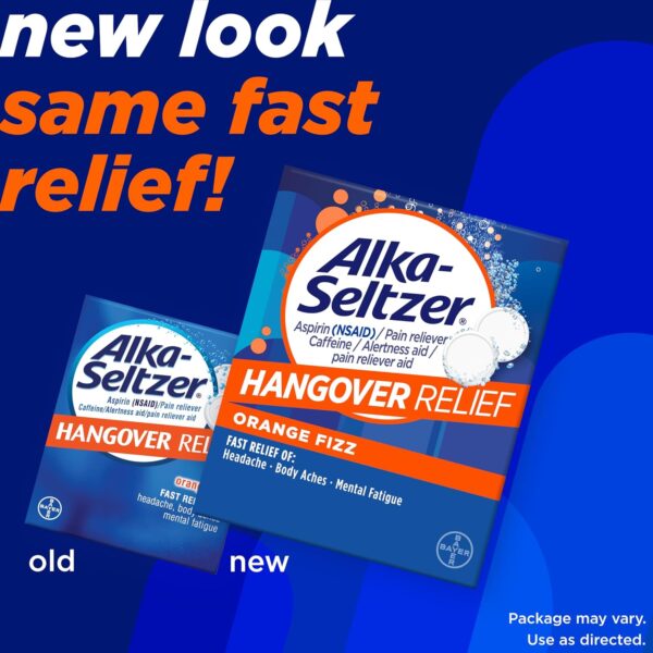 Alka-Seltzer Hangover Relief Tablets, Fast Relief Starts In About 15 Minutes for Headaches, Body Aches & Mental Fatigue, Bachelorette & Bachelor Party Packs 60 Count (3 Boxes, 20 Tablets Each) - Image 2