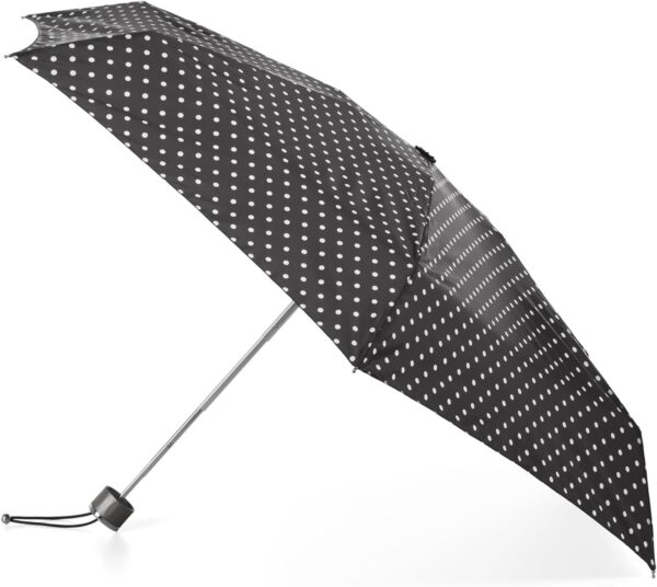 totes Titan Manual Open Windproof & Water-Resistant Compact Foldable Travel Umbrella