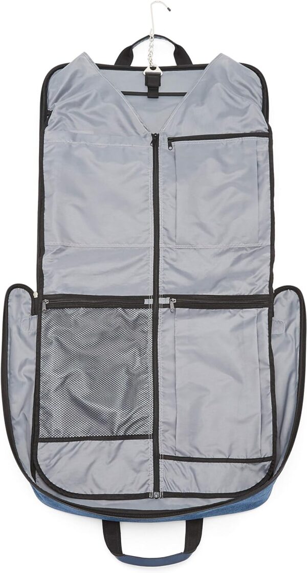 Amazon Basics Carry-On Garment Bag for Travel and Business Trips with Shoulder Strap - Navy - Image 4