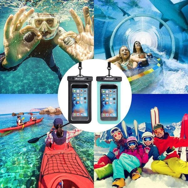 Hiearcool Waterproof Phone Pouch, Waterproof Phone Case for iPhone 15 14 13 12 Pro Max, IPX8 Cellphone Dry Bag Beach Cruise Ship Essentials 2Pack-8.3" - Image 7