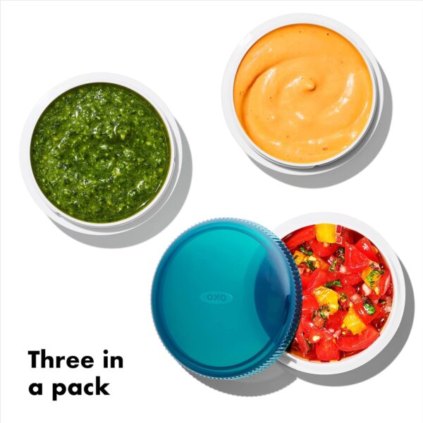 OXO Good Grips Prep & Go Leakproof Condiment Containers - 3 pack - Image 3