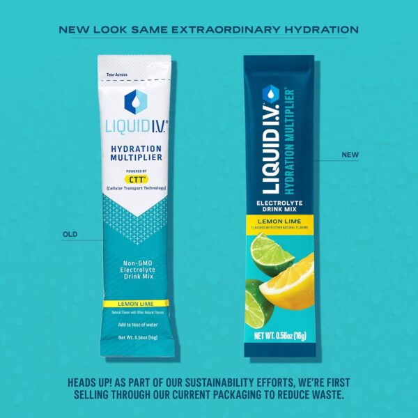 Liquid I.V.® Hydration Multiplier® Best Sellers - Lemon Lime, Passion Fruit, Strawberry, Tropical Punch - Hydration Powder Packets, Electrolyte Powder Drink Mix, Single-Serving Sticks, 16 Servings - Image 3