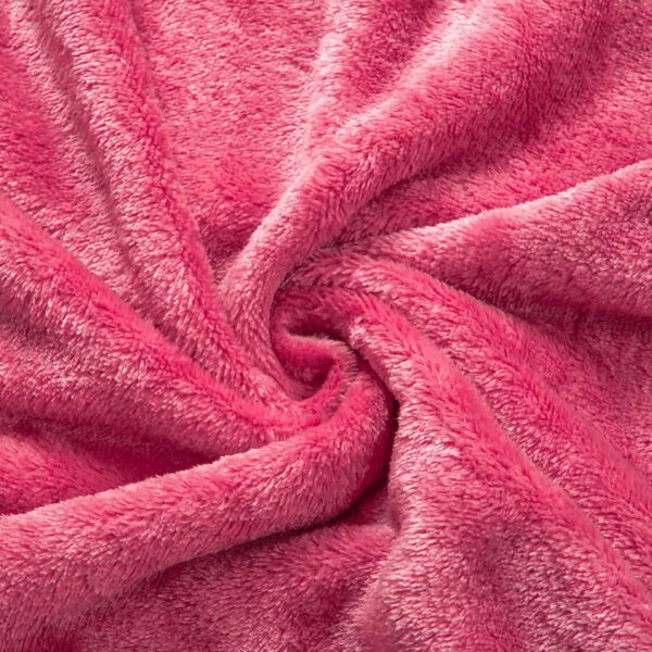 Travel Blanket 2 in 1 Soft Flannel Airplane hot Pink Throw Blankets in Soft Bag Pillow case with Hand Luggage Belt, 65x40inch, Barbie Pink - Image 6