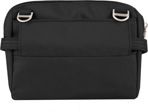 Travelon Women's Classic Convertible Crossbody & Waist Pack, Black, 8 x 7 x 2 - Image 5