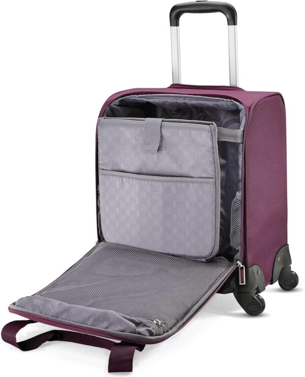 Samsonite Underseat Carry-On Spinner with USB Port, Purple, One Size - Image 4