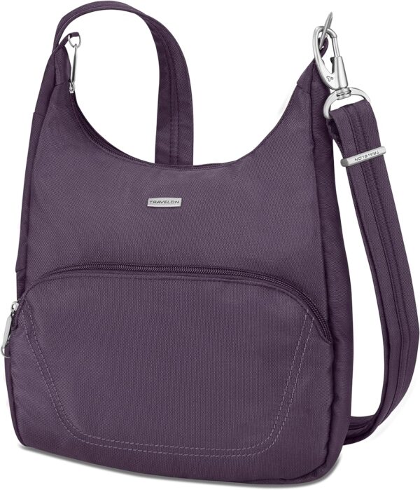 Travelon Anti-Theft Essential Messenger Bag (Purple)