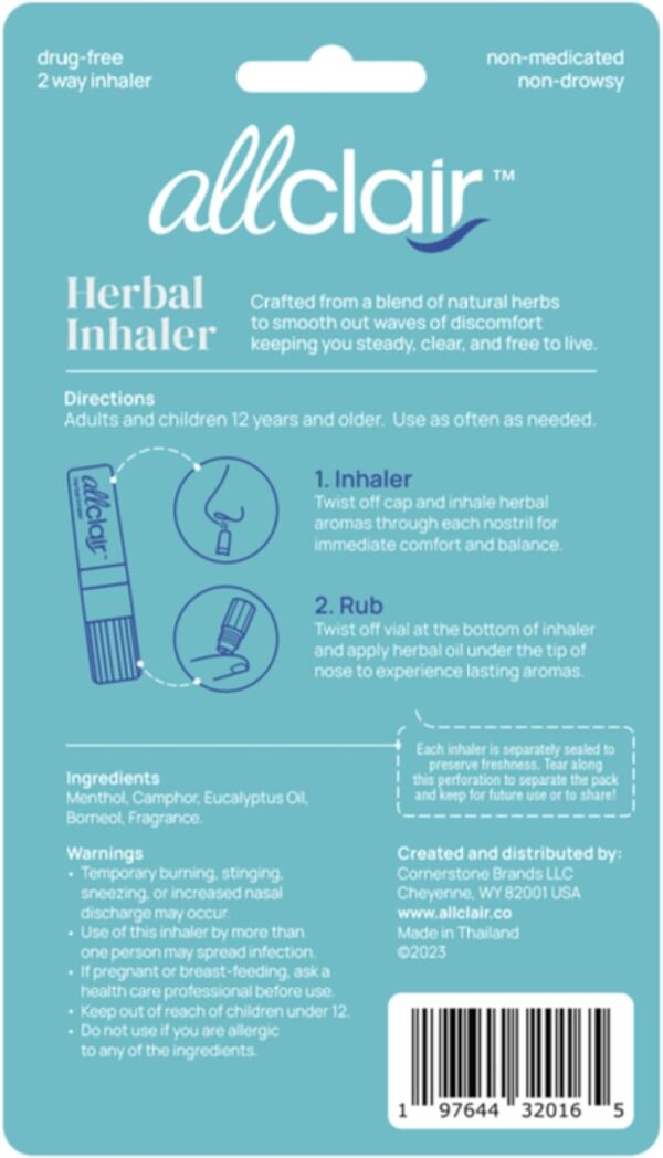 Herbal Inhaler - Natural Relief for Nausea - Non-Medicated Non-Drowsy Drug-Free - Essential for Travel - Motion Sickness - Morning Sickness - Use Anytime - 2 Inhalers - Image 9