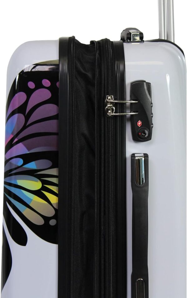 World Traveler Butterfly Luggage, 2-Piece Carry-On Set - Image 3