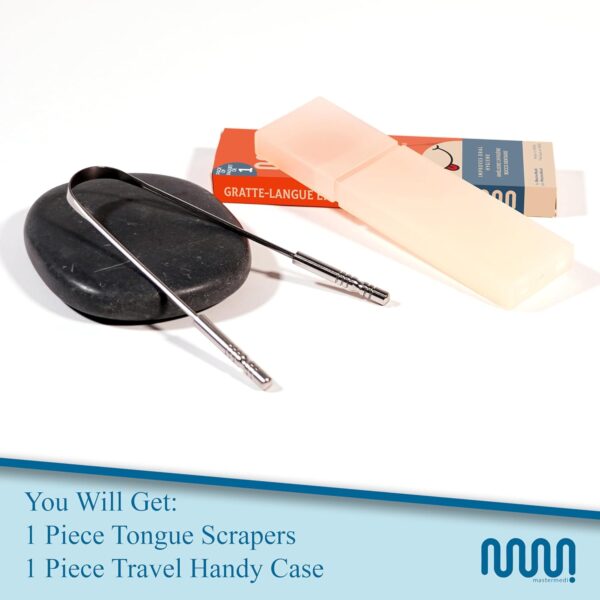 MasterMedi Tongue Scraper with Case Easy to Use Tongue Scraper for Adults, Tongue Cleaner for Oral Care & Hygiene (Single Pack (with Travel Case)) - Image 5