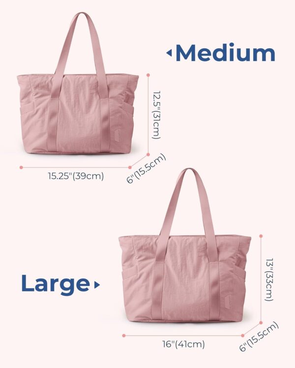 BAGSMART Tote Bag for Women with Zipper, Gym Tote with Compartments, Laptop Work Tote Nurse Dance Yoga Bag for Sport, Travel - Image 6