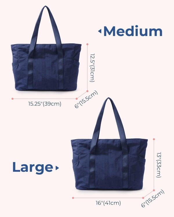 BAGSMART Tote Bag for Women with Zipper, Gym Tote with Compartments, Laptop Work Tote Nurse Dance Yoga Bag for Sport, Travel - Image 6