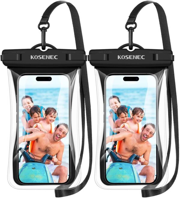 Waterproof Phone Case with Lanyard, Universal Waterproof Phone Pouch Floating[2 Pack], 2024 Phone Water Protector Pouch for Vacation Beach Pool Kayak Cruise Travel Essentials Accessories